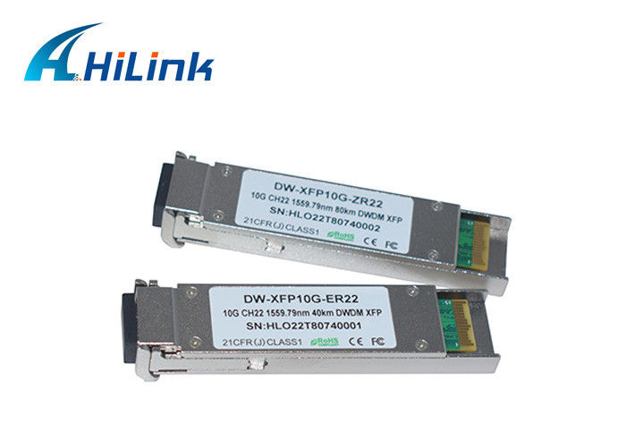 Trasmettitore Cisco 10G XFP compatibile, XFP 10G ZR 1550nm 80km sintonizzabile con connettore LC