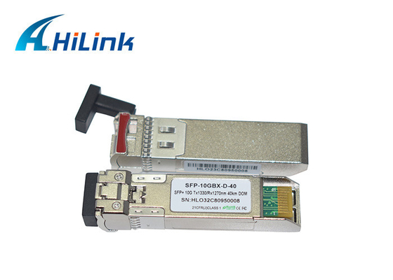 Pluggable caldo del modulo 1270nm 1330nm del ricetrasmettitore di fibra ottica di WDM 40km di Hilink 10G SFP+ BIDI