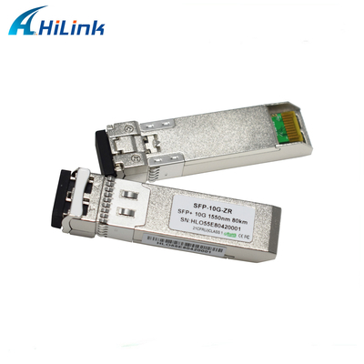 Modulo Pluggable caldo di Ethernet dello ZR 1550nm SFP del ricetrasmettitore SMF 80KM di 10G SFP+
