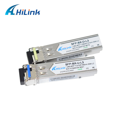 Connettore 1310nm del modulo 3KM del ricetrasmettitore di WDM BIDI SFP+ di 1000BASE 1.25G/DOM di 1550nm 3KM MP