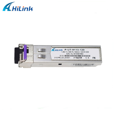 DOM di singolo modo del modulo BIDI LC Conector RX1550nm del ricetrasmettitore di gigabit 1.25GBASE 120KM SFP+
