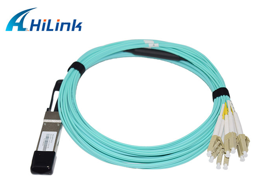40G QSFP+ a matrice attiva del cavo ottico 5M AOC VCSEL dei connettori di 8x LC